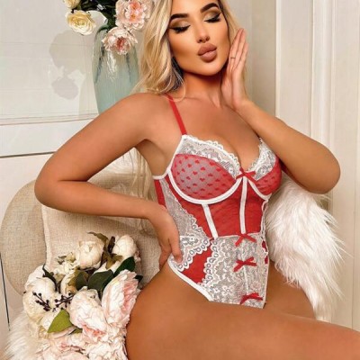 Arias Closet Kırmızı Fantezi Body Hemşire Kostümü