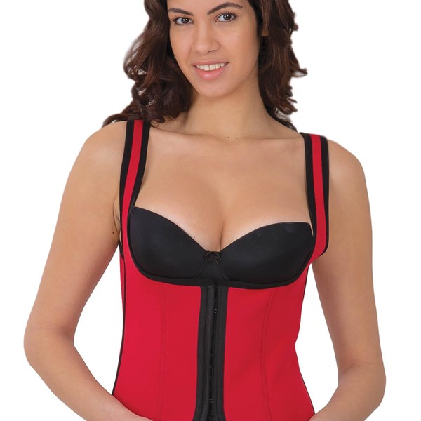 Arias Closet Kırmızı Mı 9173 Terletici Agraflı Göğsü Açık Atlet Korse