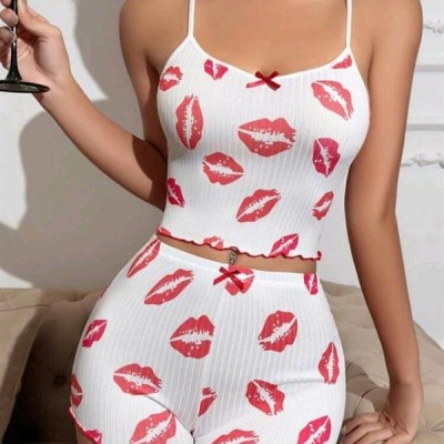 Arias Closet Kiss Öpücük Beyaz Şortlu Takım