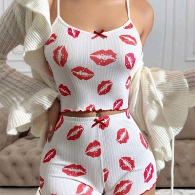 Arias Closet Kiss Öpücük Beyaz Şortlu Takım