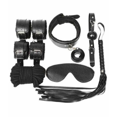 Arias Closet Kol Bacak İp Maske Kelepce Ağız Topu Kople Deri Set