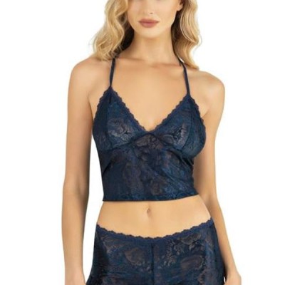 Arias Closet Lacivert Saten Şort Takımı 9222