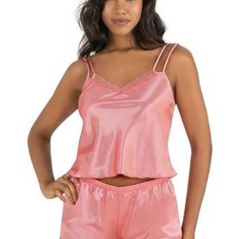 Arias Closet Mercan Saten Şort Takımı 9210