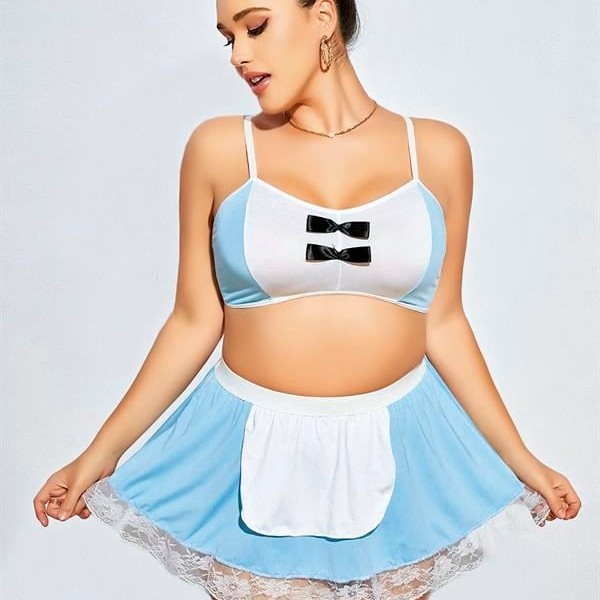 Arias Closet Mini Etekli Büyük Beden Fantezi Hizmetçi Kostümü