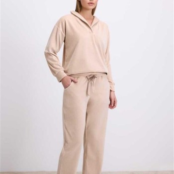 Arias Closet Modal Pamuklu Uzun Kollu Sweatshirt Ve Pantolon Takımı