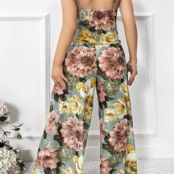 Arias Closet Özel Tasarım Büyük Beden Çiçek Desenli 2'Li Pijama Takımı