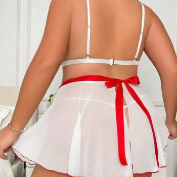 Arias Closet Özel Tasarım Büyük Beden Fantezi Hemşire Kostümü