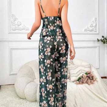 Arias Closet Özel Tasarım Çiçek Desenli Salaş Kesim 2'Li Takım