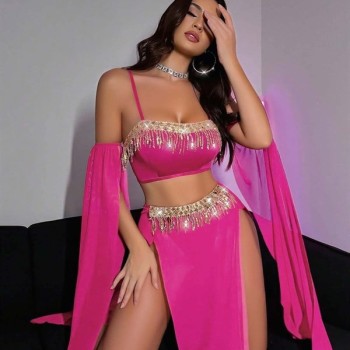 Arias Closet Özel Tasarım Pembe Dansöz Kostümü