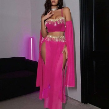 Arias Closet Özel Tasarım Pembe Dansöz Kostümü