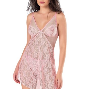 Arias Closet Pembe Kısa Tül Gecelik