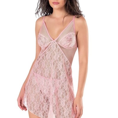 Arias Closet Pembe Kısa Tül Gecelik