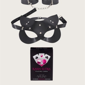 Arias Closet Sexy Görselli Oyun Kartı Kama Sutra  Kelepçe Maske Set
