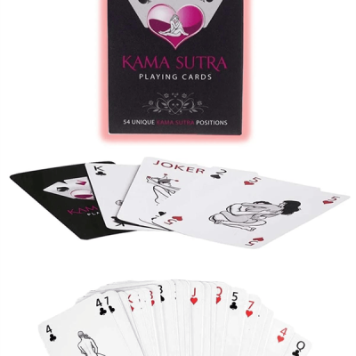 Arias Closet Sexy Görselli Oyun Kartı Kama Sutra Siyah Kırmızı Ağız Topu Set