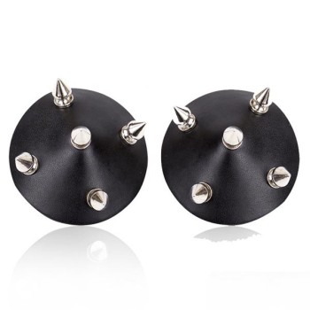 Arias Closet Siyah Çivili Deri Fantezi Göğüs Ucu Kapatıcı