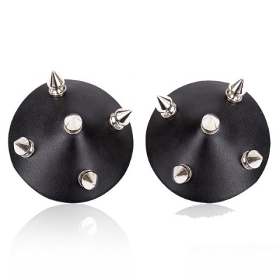 Arias Closet Siyah Çivili Deri Fantezi Göğüs Ucu Kapatıcı