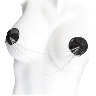 Arias Closet Siyah Zincir Detaylı Fantezi Göğüs Ucu Kapatıcı