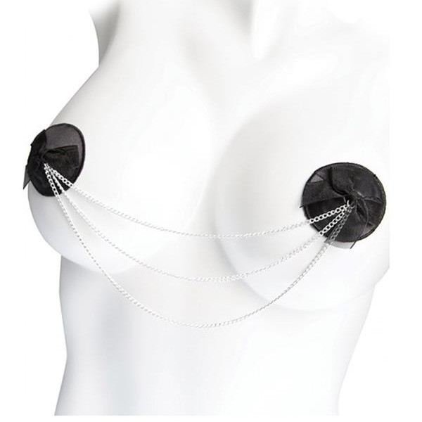Arias Closet Siyah Zincir Detaylı Fantezi Göğüs Ucu Kapatıcı