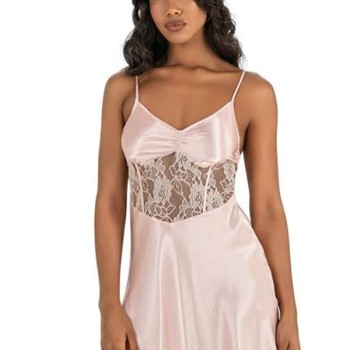 Arias Closet Somon Kısa Saten Gecelik 8239