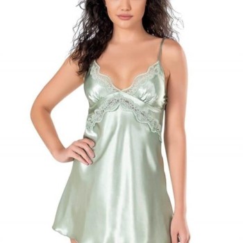 Arias Closet Su Yeşili Kısa Saten Gecelik 8103