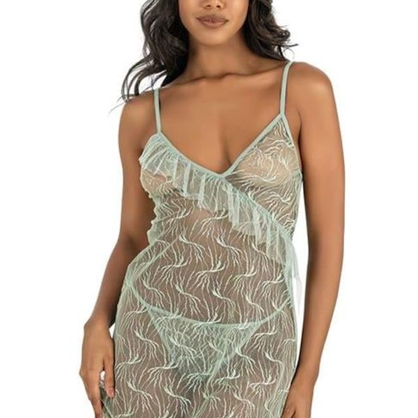 Arias Closet Su Yeşili Kısa Tül Gecelik 4221