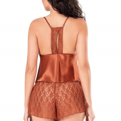 Arias Closet Tarçın Saten Babydoll Şort Takımı