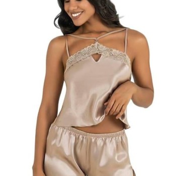 Arias Closet Taş Saten Şort Takımı
