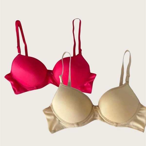 Arias Closet Ten-Kırmızı 2'Li Mikro Kumaş Push Up Dolgulu Balenli Günlük Destekli Sütyen