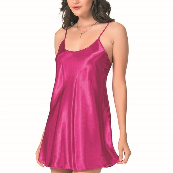 Arias Closet Vişne Kısa Saten Gecelik