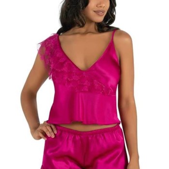 Arias Closet Vişne Saten Şort Takımı 9205