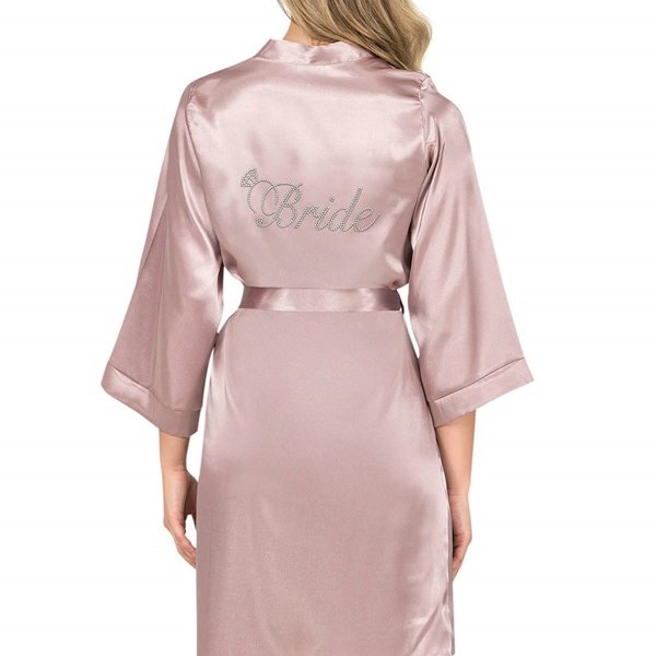 Arias Closet Vizon Kısa Saten Bride Sabahlık