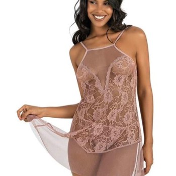 Arias Closet Vizon Kısa Tül Gecelik 4227