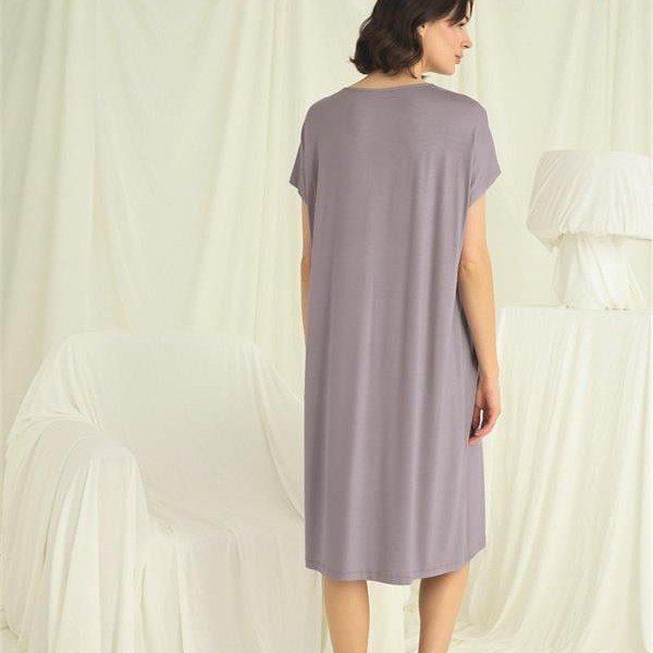 Arias Closet Yakası Dantelli Kısa Kollu Gecelik