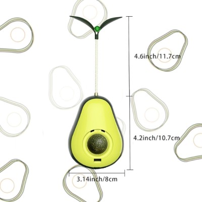 Avokado Şeklinde Kedi Naneli ve Mama Hazneli Kedi Oyuncağı 