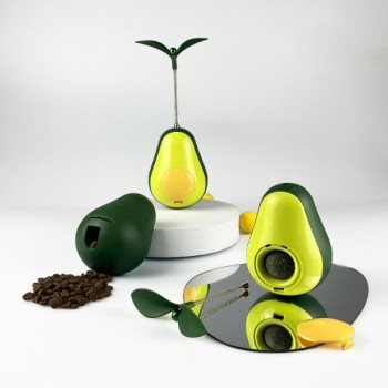 Avokado Şeklinde Kedi Naneli ve Mama Hazneli Kedi Oyuncağı 