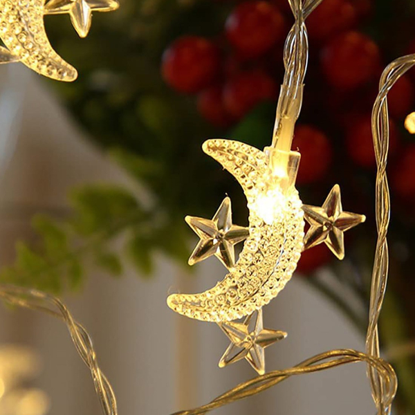 Ay Yıldız Tasarımlı 20 LED USB Aydınlatma 