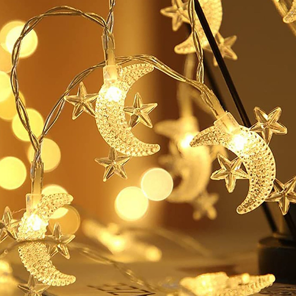 Ay Yıldız Tasarımlı 20 LED USB Aydınlatma 