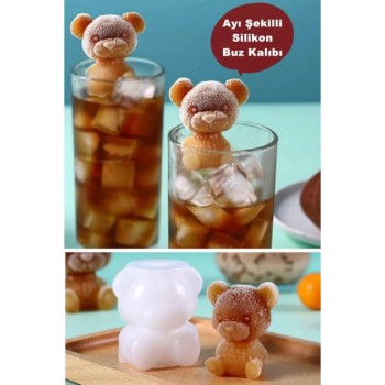Ayı Şekilli Silikon Buz Kalıbı 