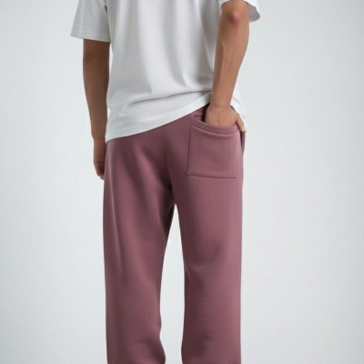 Baggy Alt Eşofman - Gül Kurusu