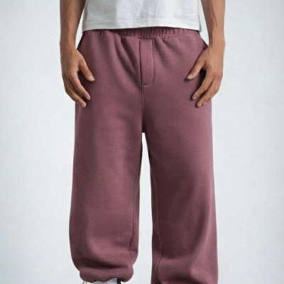 Baggy Alt Eşofman - Gül Kurusu