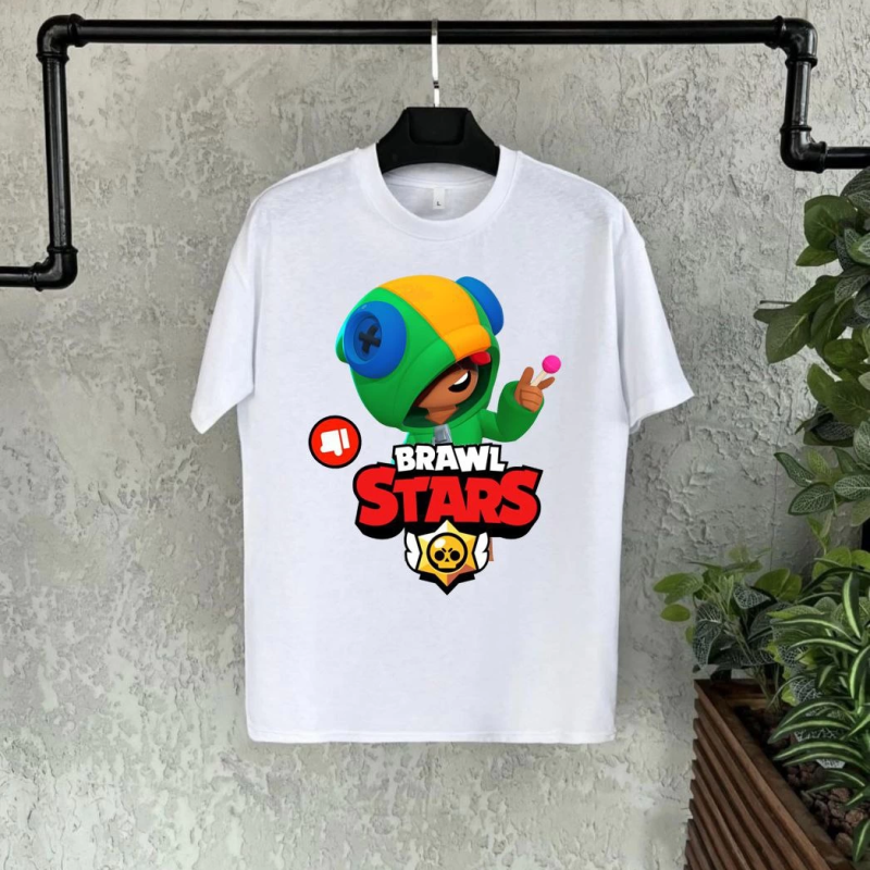 Baskılı Kısa Kol Çocuk T-Shirt - Beyaz