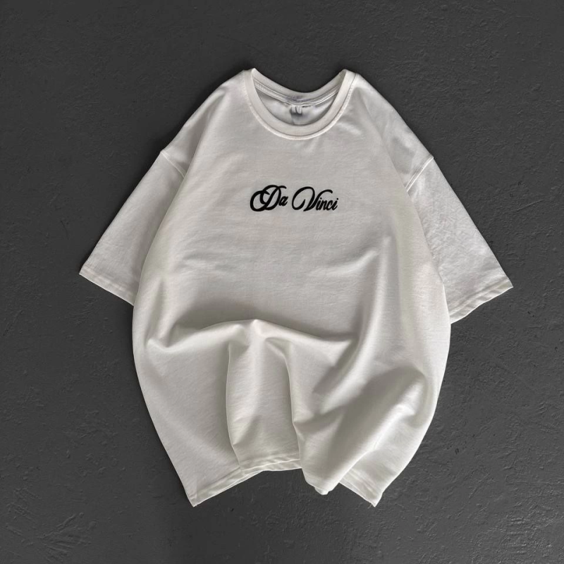 Baskılı Oversize T-Shirt - Beyaz -