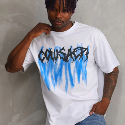 Baskılı Oversize T-Shirt - Beyaz -