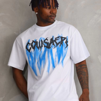 Baskılı Oversize T-Shirt - Beyaz -