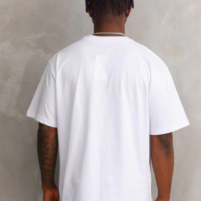 Baskılı Oversize T-Shirt - Beyaz -