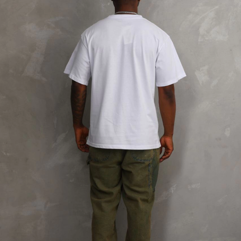 Baskılı Oversize T-Shirt - Beyaz -