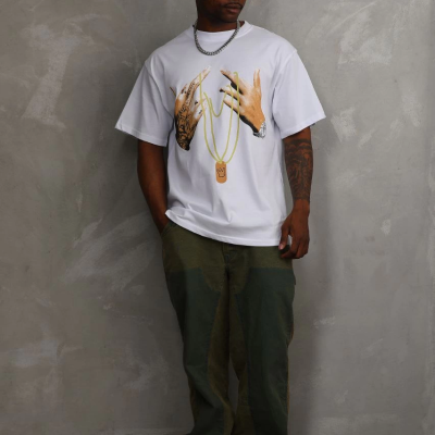 Baskılı Oversize T-Shirt - Beyaz -