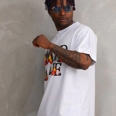 Baskılı Oversize T-Shirt - Beyaz -