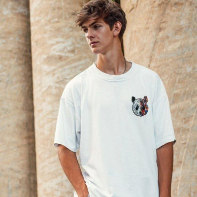 Baskılı Oversize T-Shirt - Beyaz -