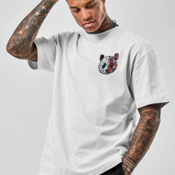 Baskılı Oversize T-Shirt - Beyaz -